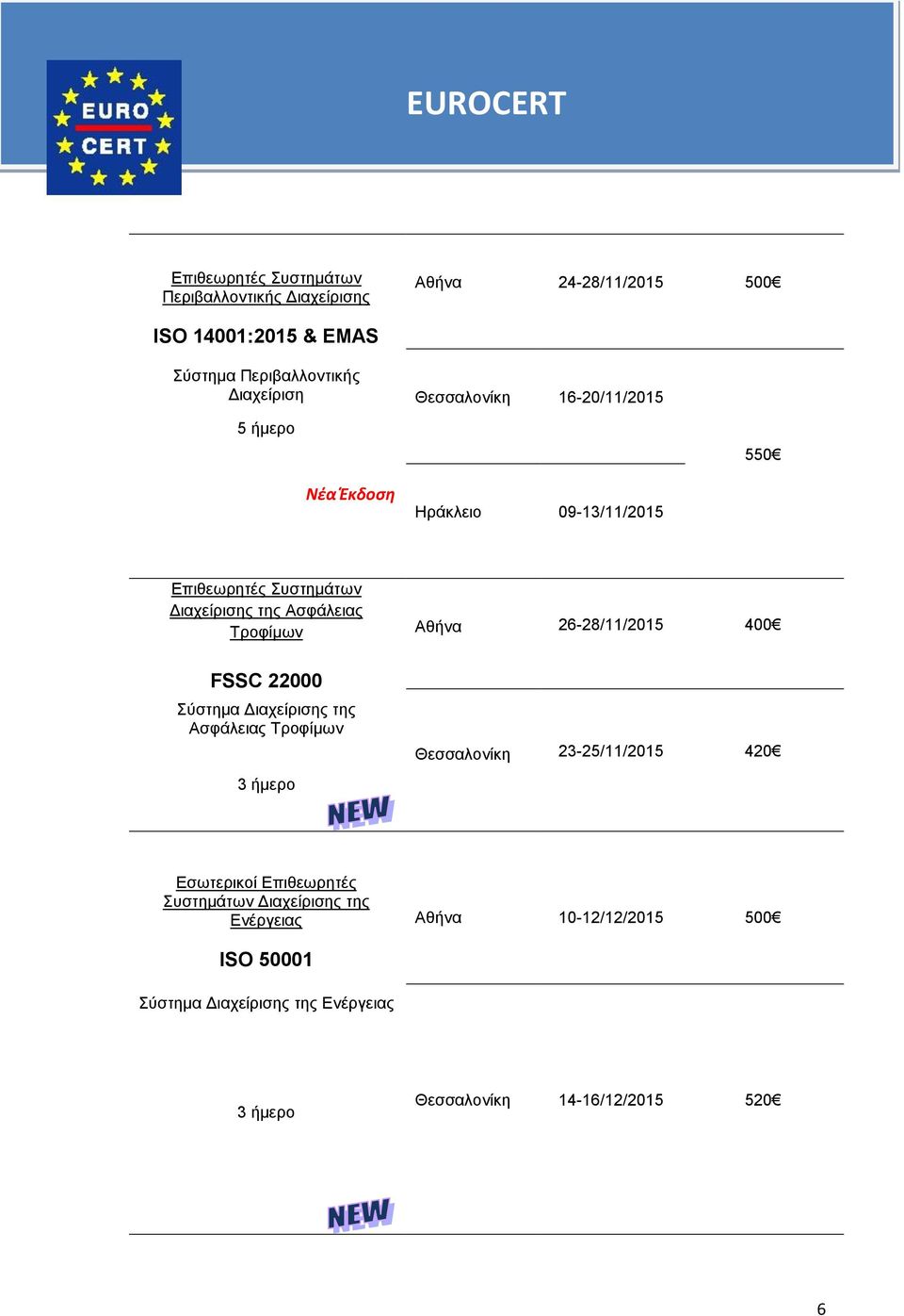 400 FSSC 22000 Σύστημα Διαχείρισης της 3 ήμερο Θεσσαλονίκη 23-25/11/2015 420 Συστημάτων Διαχείρισης της