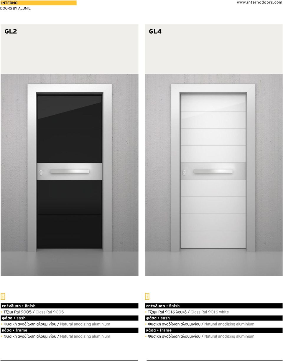 anodizing aluminium κάσα frame Φυσική ανοδίωση αλουμινίου / Natural anodizing aluminium επένδυση finish