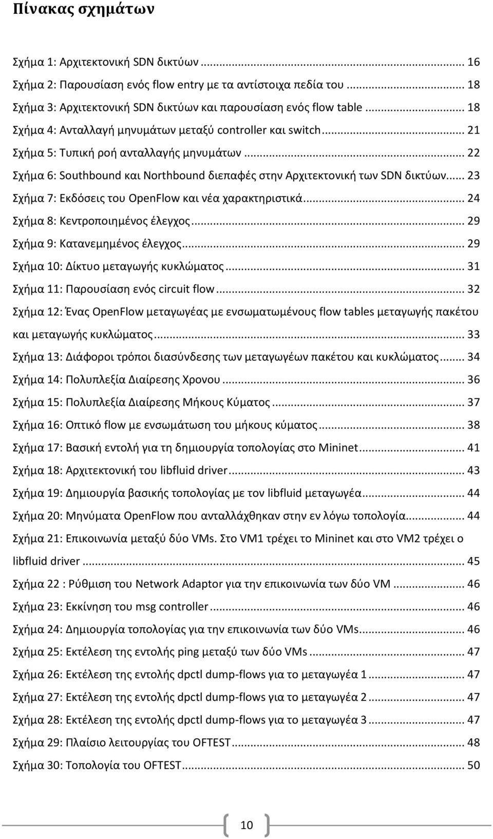 .. 23 Σχήμα 7: Εκδόσεις του OpenFlow και νέα χαρακτηριστικά... 24 Σχήμα 8: Κεντροποιημένος έλεγχος... 29 Σχήμα 9: Κατανεμημένος έλεγχος... 29 Σχήμα 10: Δίκτυο μεταγωγής κυκλώματος.