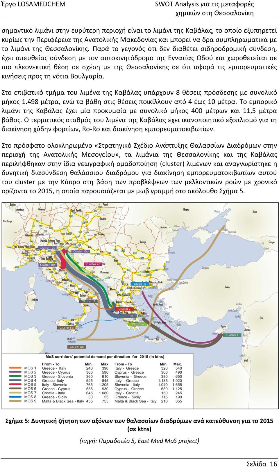 αφορά τις εμπορευματικές κινήσεις προς τη νότια Βουλγαρία. Στο επιβατικό τμήμα του λιμένα της Καβάλας υπάρχουν 8 θέσεις πρόσδεσης με συνολικό μήκος 1.