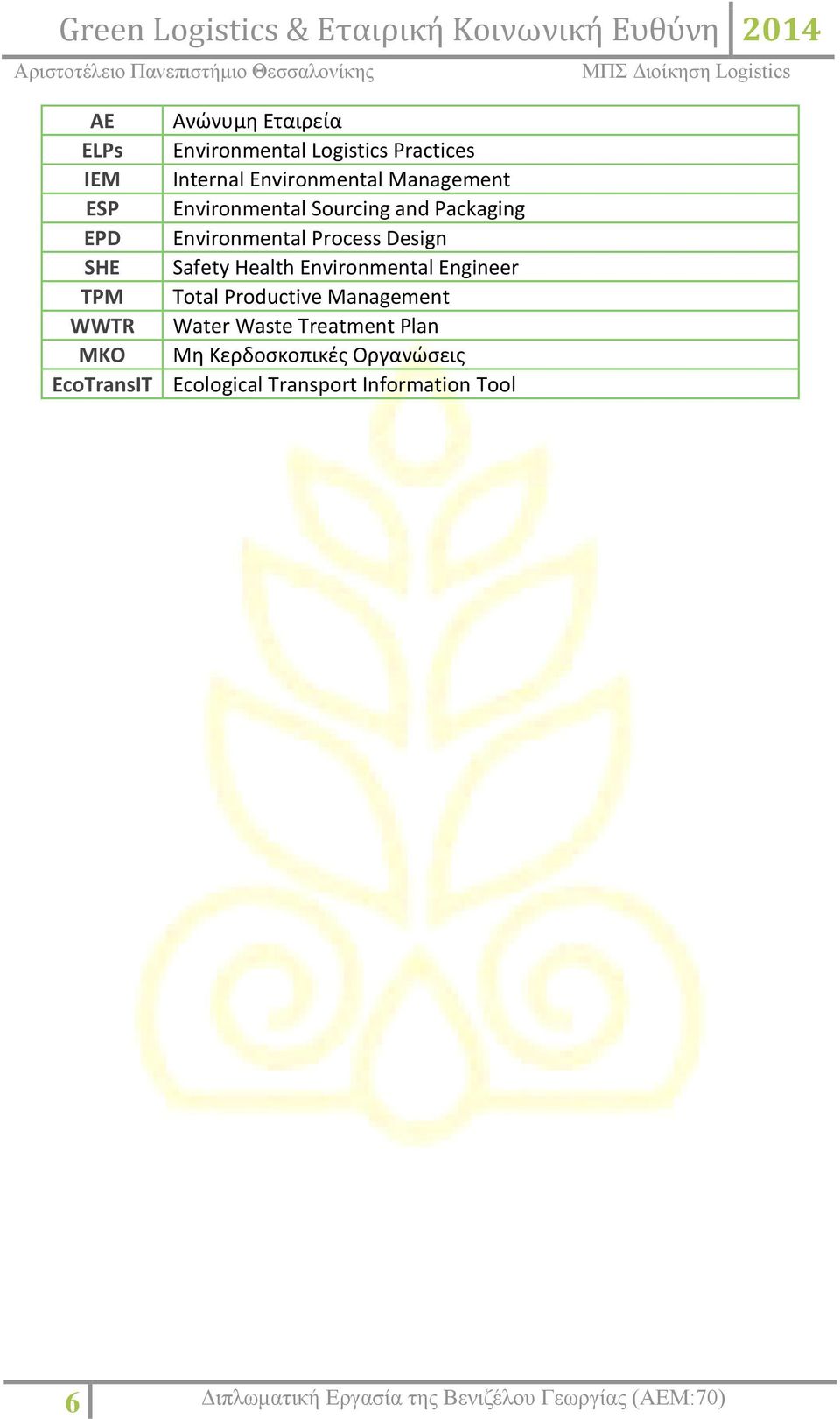 Engineer TPM Total Productive Management WWTR Water Waste Treatment Plan ΜΚΟ Μη Κερδοσκοπικές