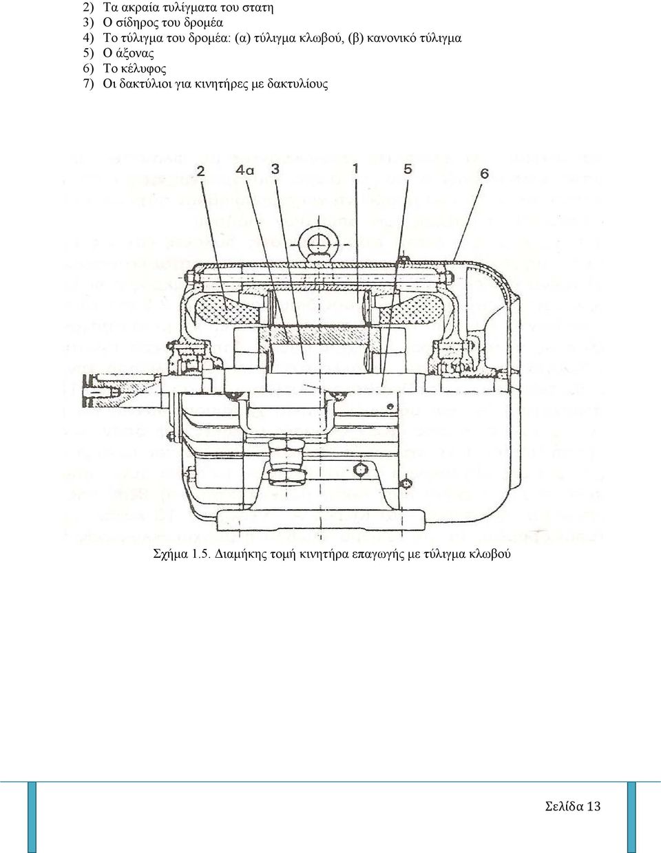 άξονας 6) Το κέλυφος 7) Οι δακτύλιοι για κινητήρες με δακτυλίους