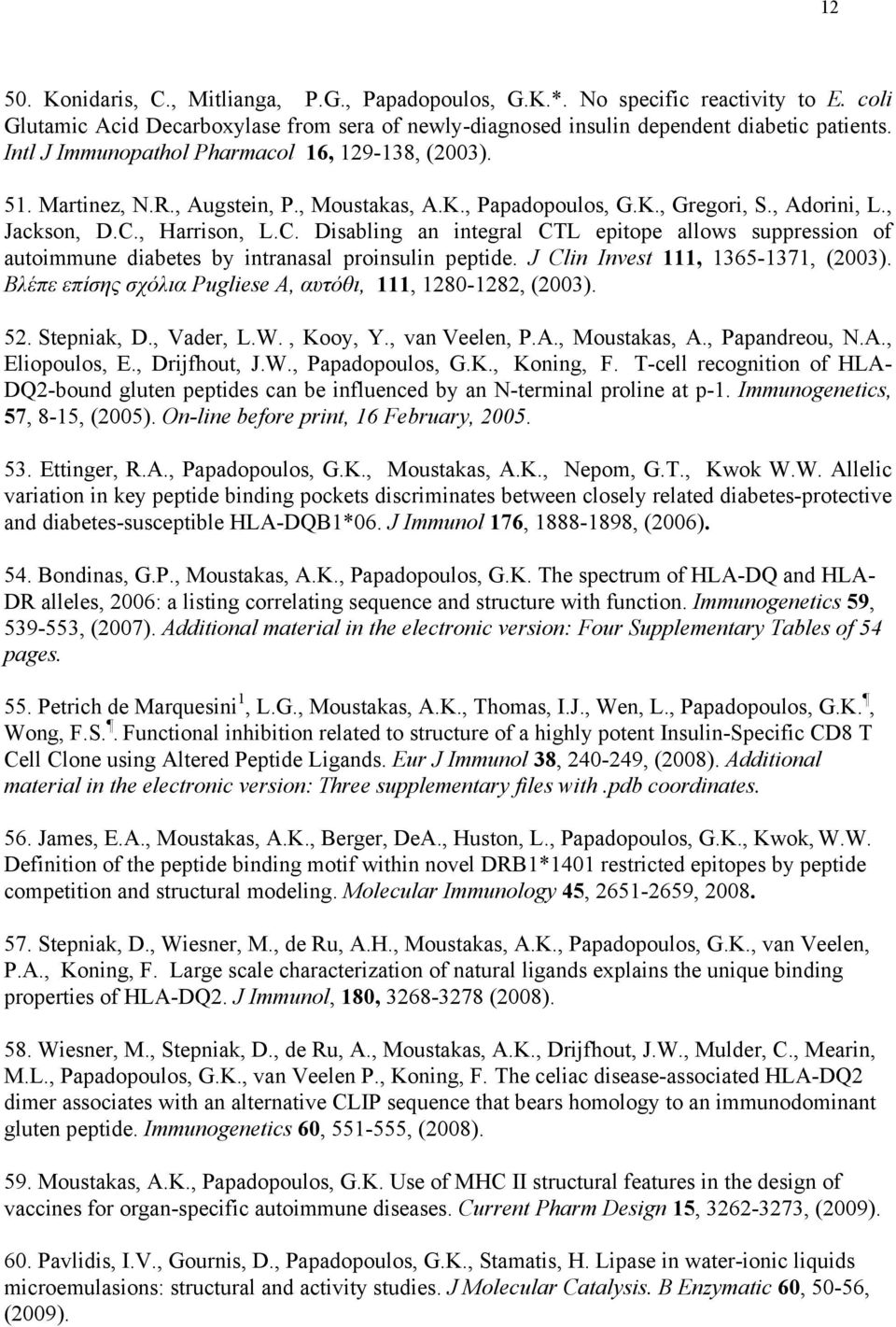 , Harrison, L.C. Disabling an integral CTL epitope allows suppression of autoimmune diabetes by intranasal proinsulin peptide. J Clin Invest 111, 1365-1371, (2003).