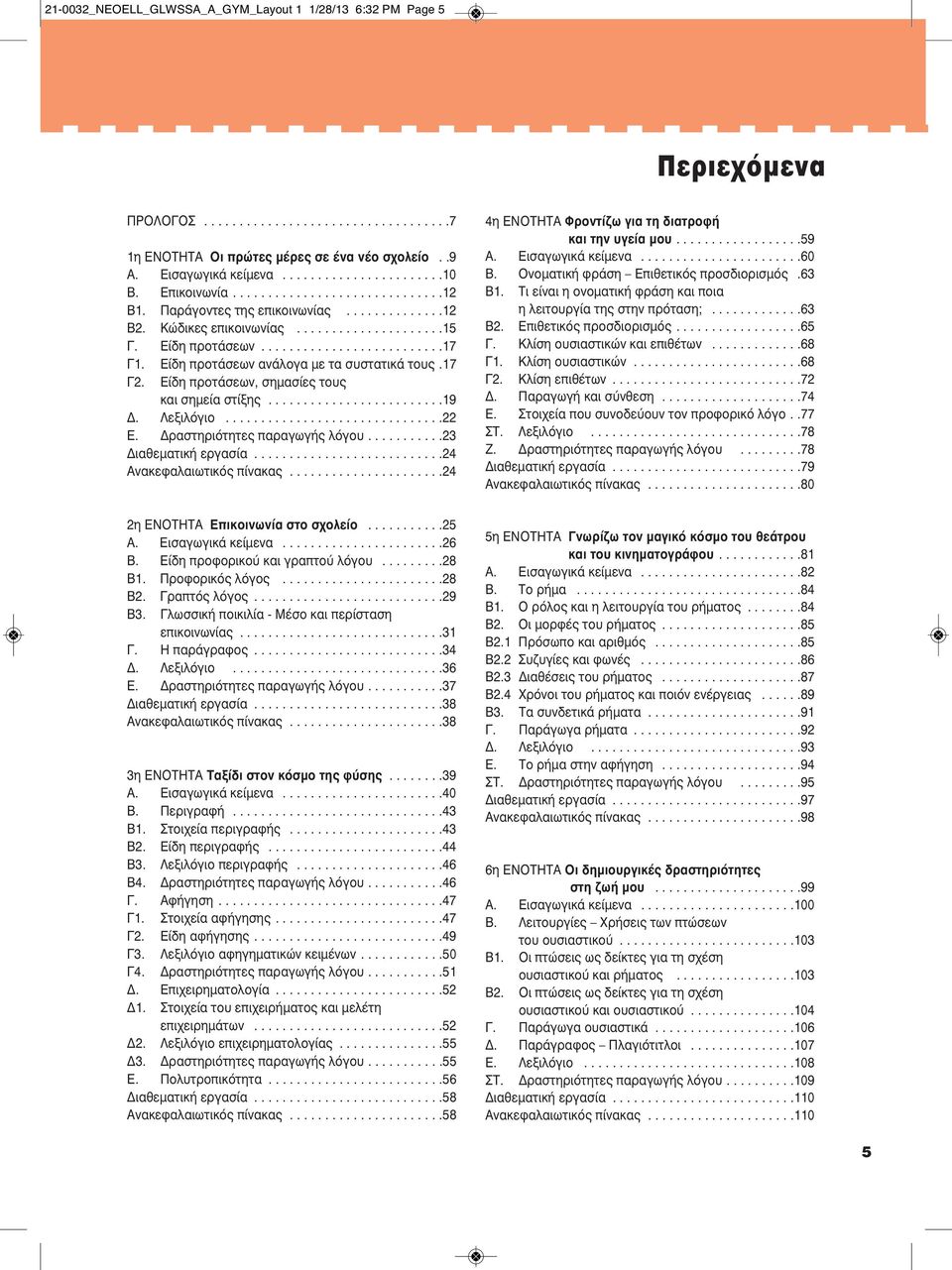 Είδη προτάσεων ανάλογα με τα συστατικά τους.17 Γ2. Είδη προτάσεων, σημασίες τους και σημεία στίξης.........................19 Δ. Λεξιλόγιο...............................22 Ε.