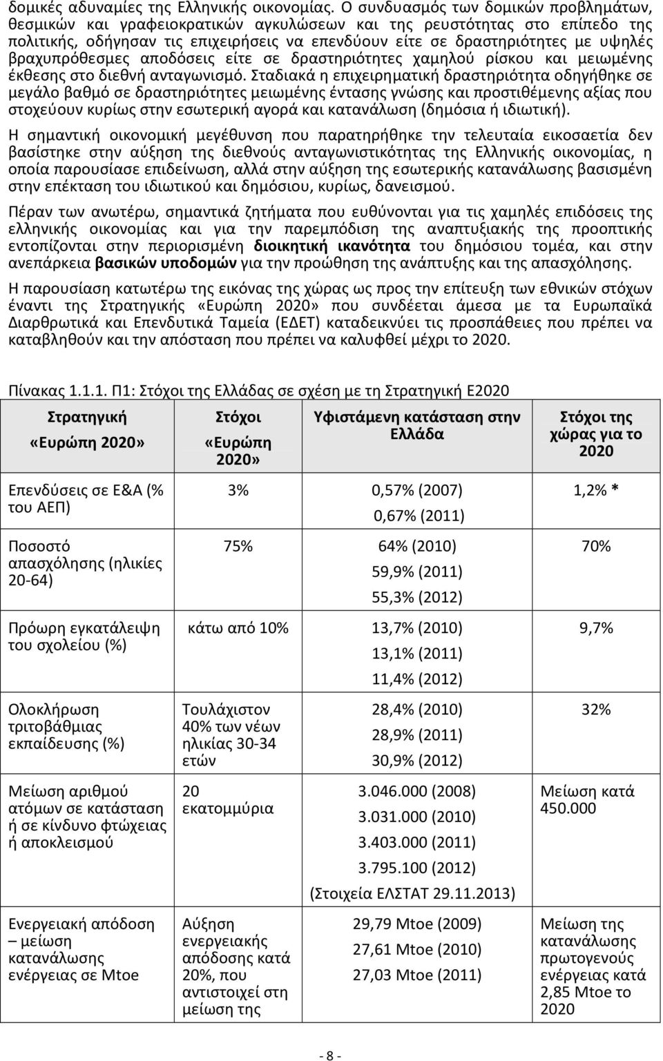 βραχυπρόθεσμες αποδόσεις είτε σε δραστηριότητες χαμηλού ρίσκου και μειωμένης έκθεσης στο διεθνή ανταγωνισμό.