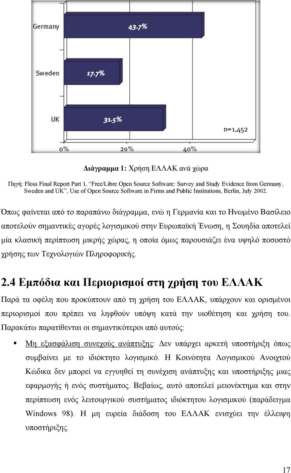 Όπως φαίνεται από το παραπάνω διάγραμμα, ενώ η Γερμανία και το Ηνωμένο Βασίλειο αποτελούν σημαντικές αγορές λογισμικού στην Ευρωπαϊκή Ένωση, η Σουηδία αποτελεί μία κλασική περίπτωση μικρής χώρας, η