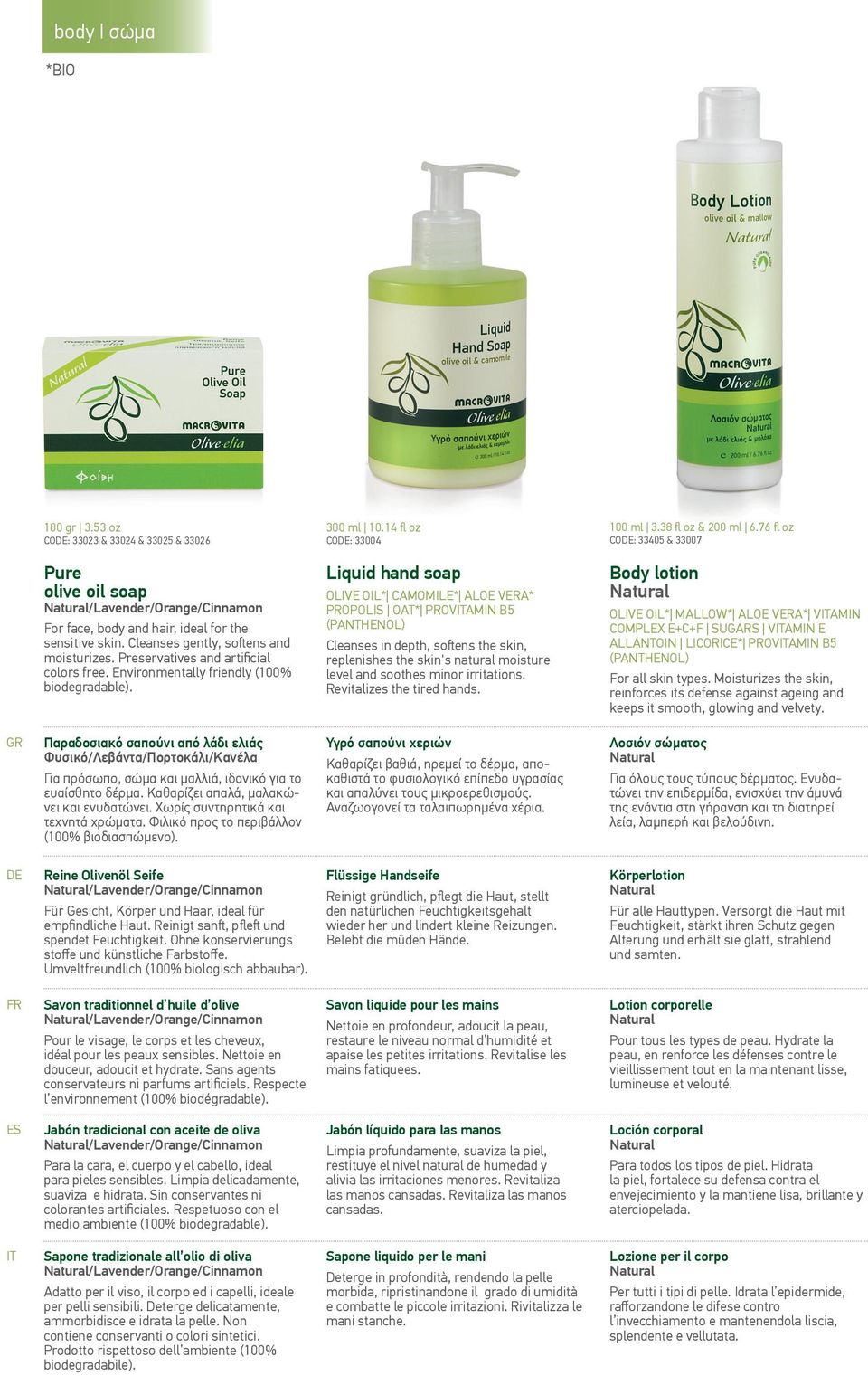 Preservatives and artificial colors free. Environmentally friendly (100% biodegradable).