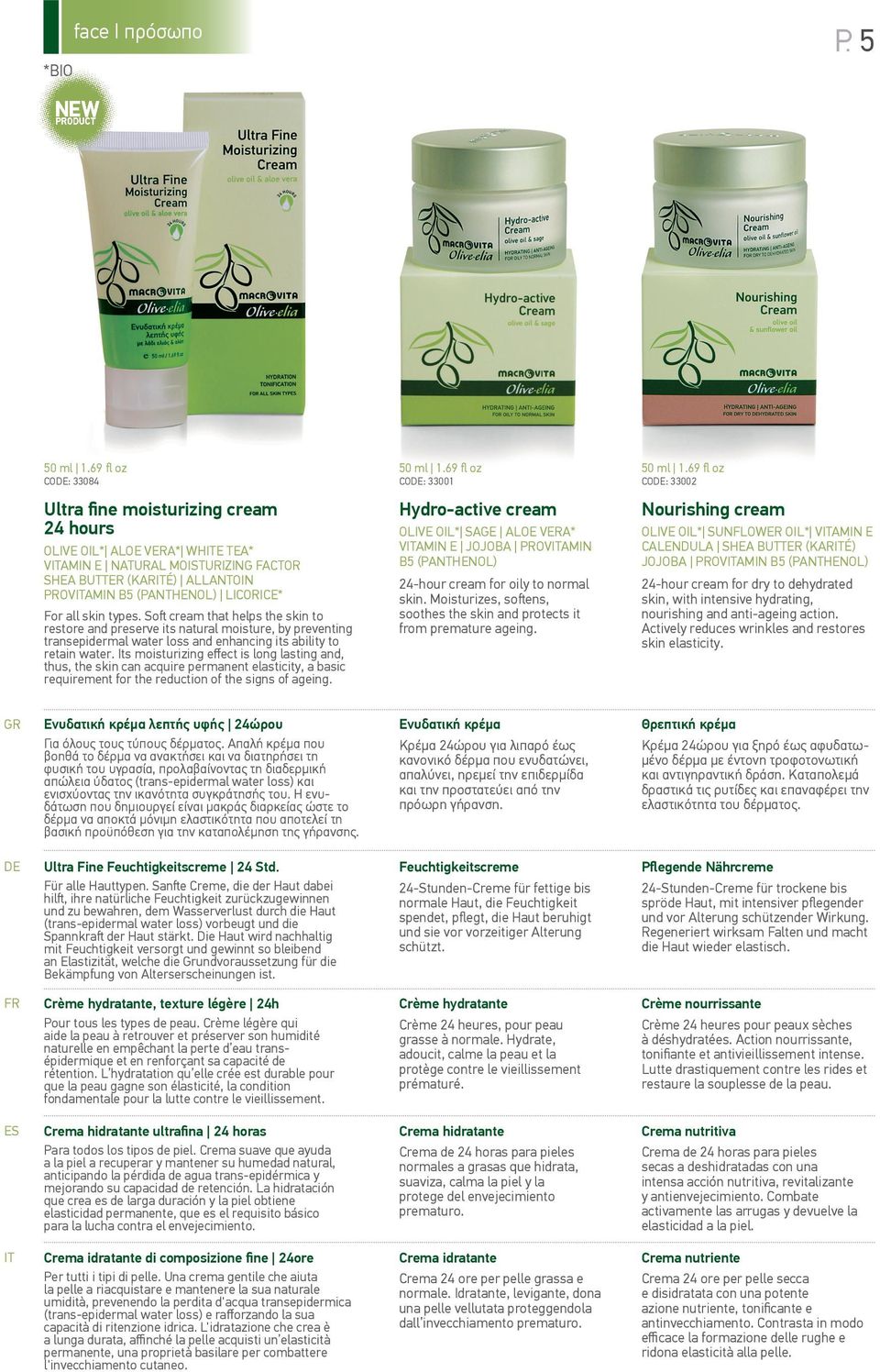 skin types. Soft cream that helps the skin to restore and preserve its natural moisture, by preventing transepidermal water loss and enhancing its ability to retain water.