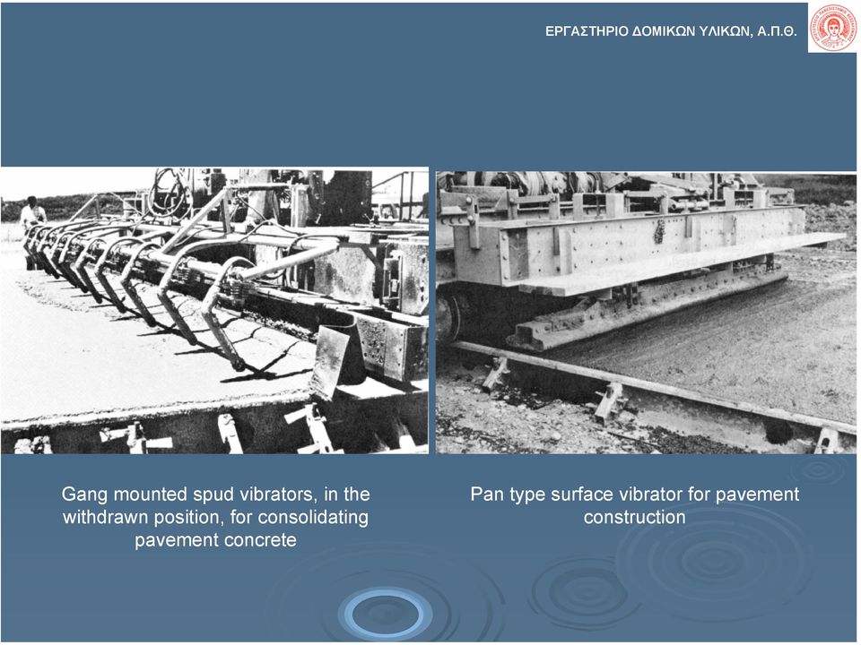 consolidating pavement concrete Pan