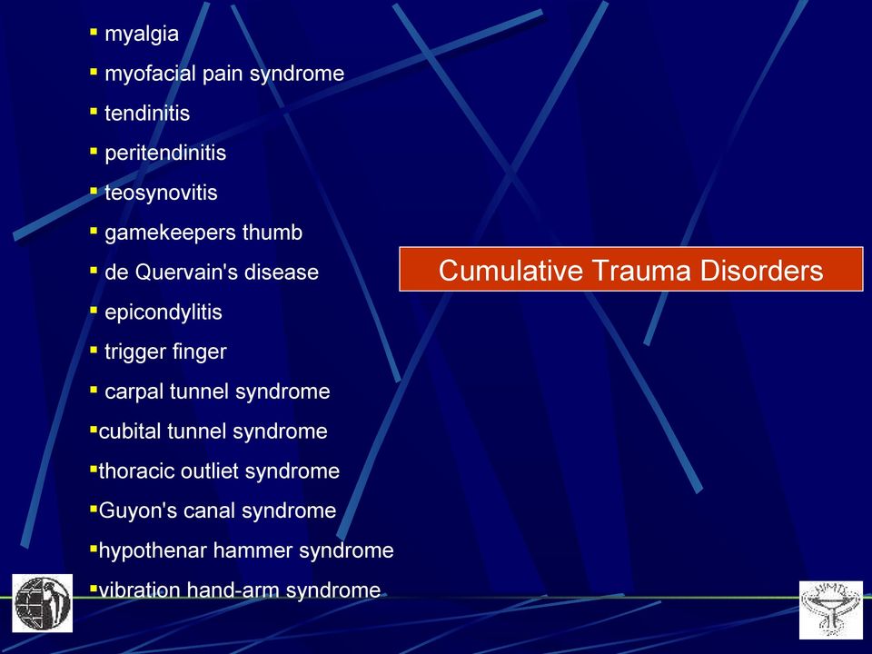 tunnel syndrome cubital tunnel syndrome thoracic outliet syndrome Guyon's canal