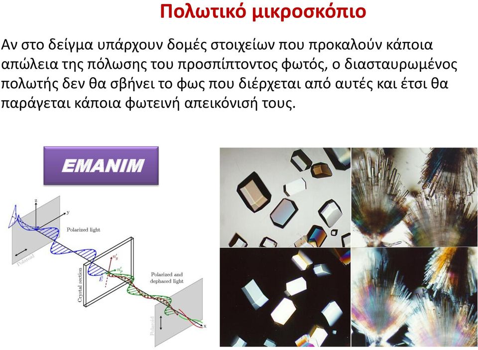 διασταυρωμένος πολωτής δεν θα σβήνει το φως που διέρχεται από