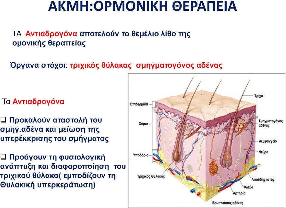 Προκαλούν αταστολή του σμηγ.