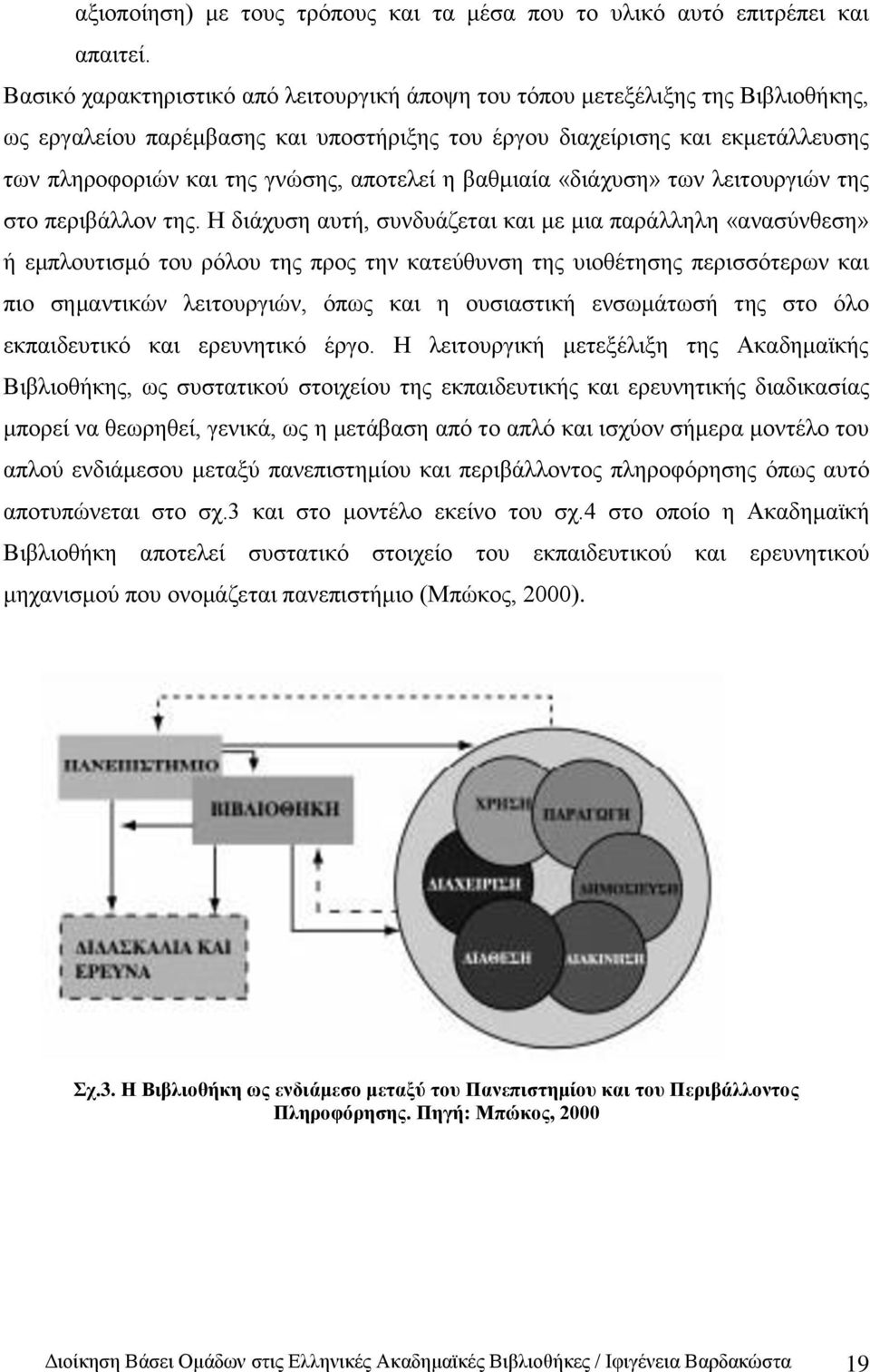 απνηειεί ε βαζκηαία «δηάρπζε» ησλ ιεηηνπξγηψλ ηεο ζην πεξηβάιινλ ηεο.