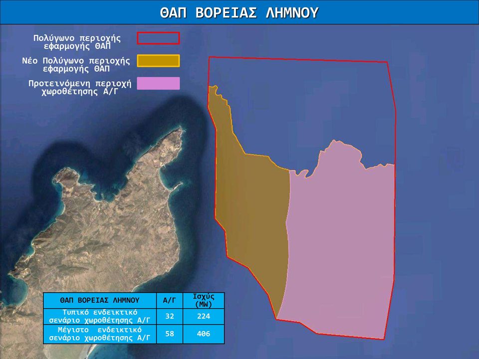 ΒΟΡΕΙΑΣ ΛΗΜΝΟΥ Τυπικό ενδεικτικό σενάριο χωροθέτησης Α/Γ