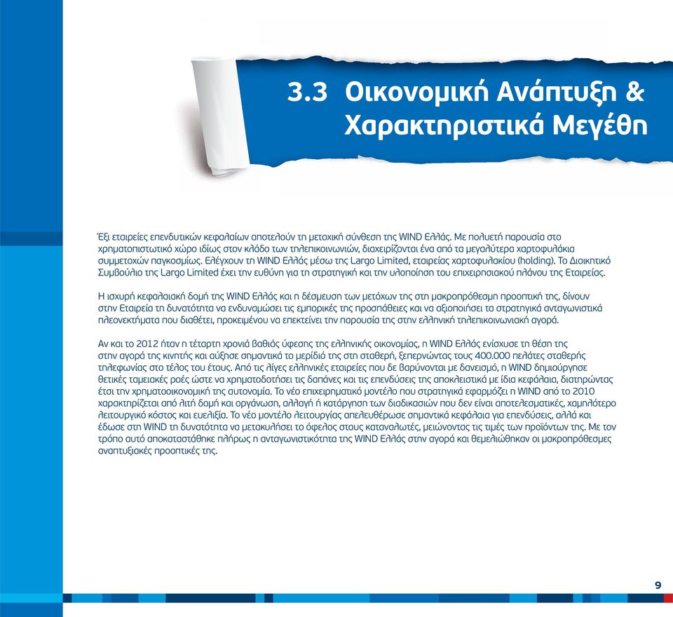 Ελέγχουν τη WIND Ελλάς μέσω της Largo Limited, εταιρείας χαρτοφυλακίου (holding).