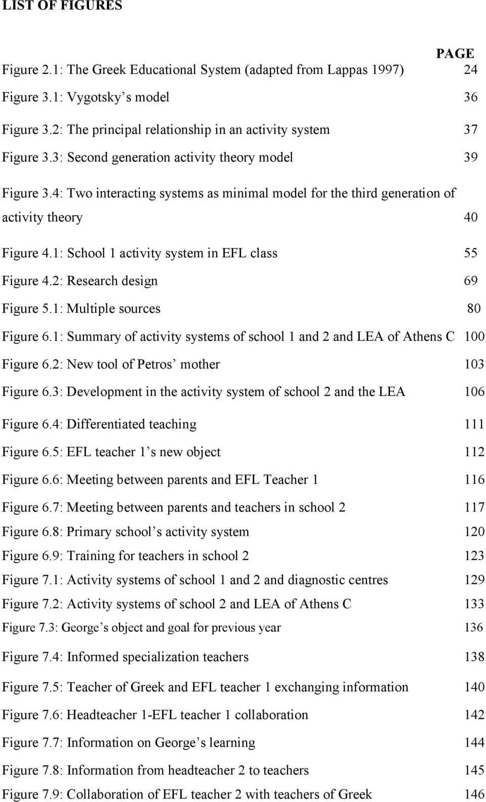 1: School 1 activity system in EFL class 55 Figure 4.2: Research design 69 Figure 5.1: Multiple sources 80 Figure 6.1: Summary of activity systems of school 1 and 2 and LEA of Athens C 100 Figure 6.