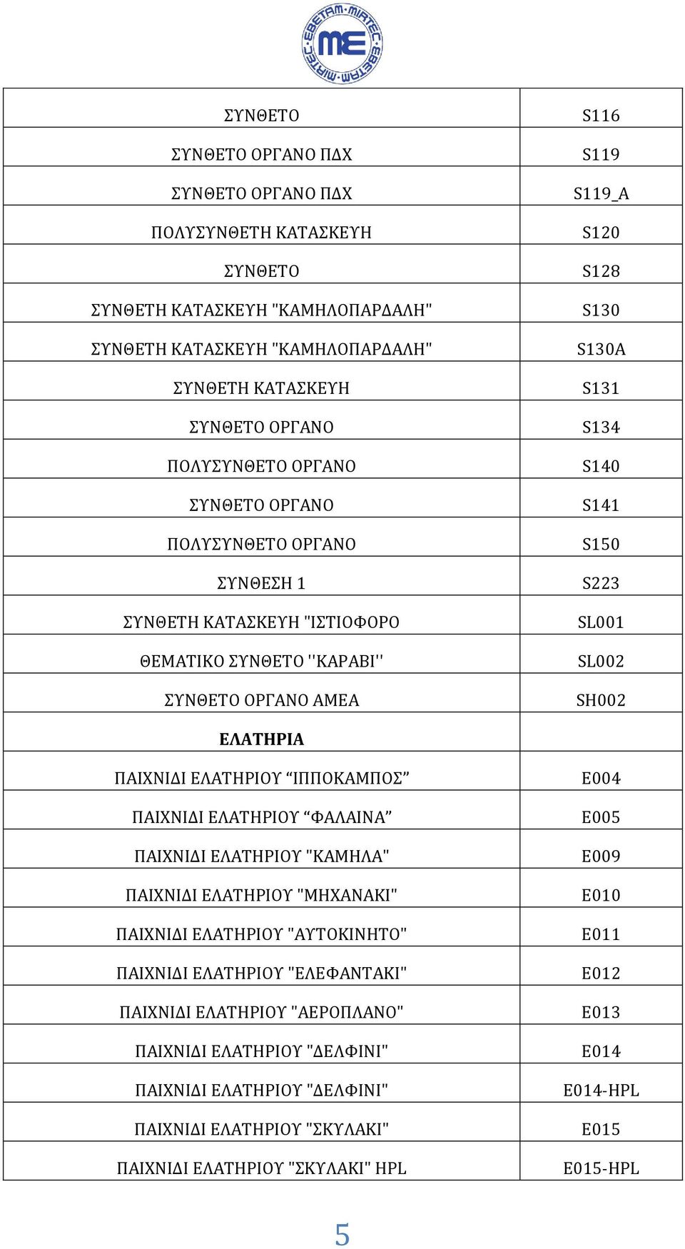 ΕΛΑΤΗΡΙΟΥ "ΜΗΧΑΝΑΚΙ" ΠΑΙΧΝΙΔΙ ΕΛΑΤΗΡΙΟΥ "ΑΥΤΟΚΙΝΗΤΟ" ΠΑΙΧΝΙΔΙ ΕΛΑΤΗΡΙΟΥ "ΕΛΕΦΑΝΤΑΚΙ" ΠΑΙΧΝΙΔΙ ΕΛΑΤΗΡΙΟΥ "ΑΕΡΟΠΛΑΝΟ" ΠΑΙΧΝΙΔΙ ΕΛΑΤΗΡΙΟΥ "ΔΕΛΦΙΝΙ"