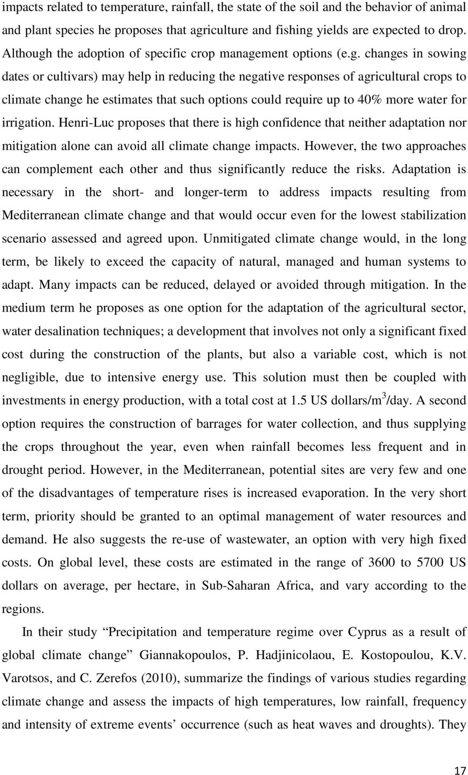 the adoption of specific crop manage