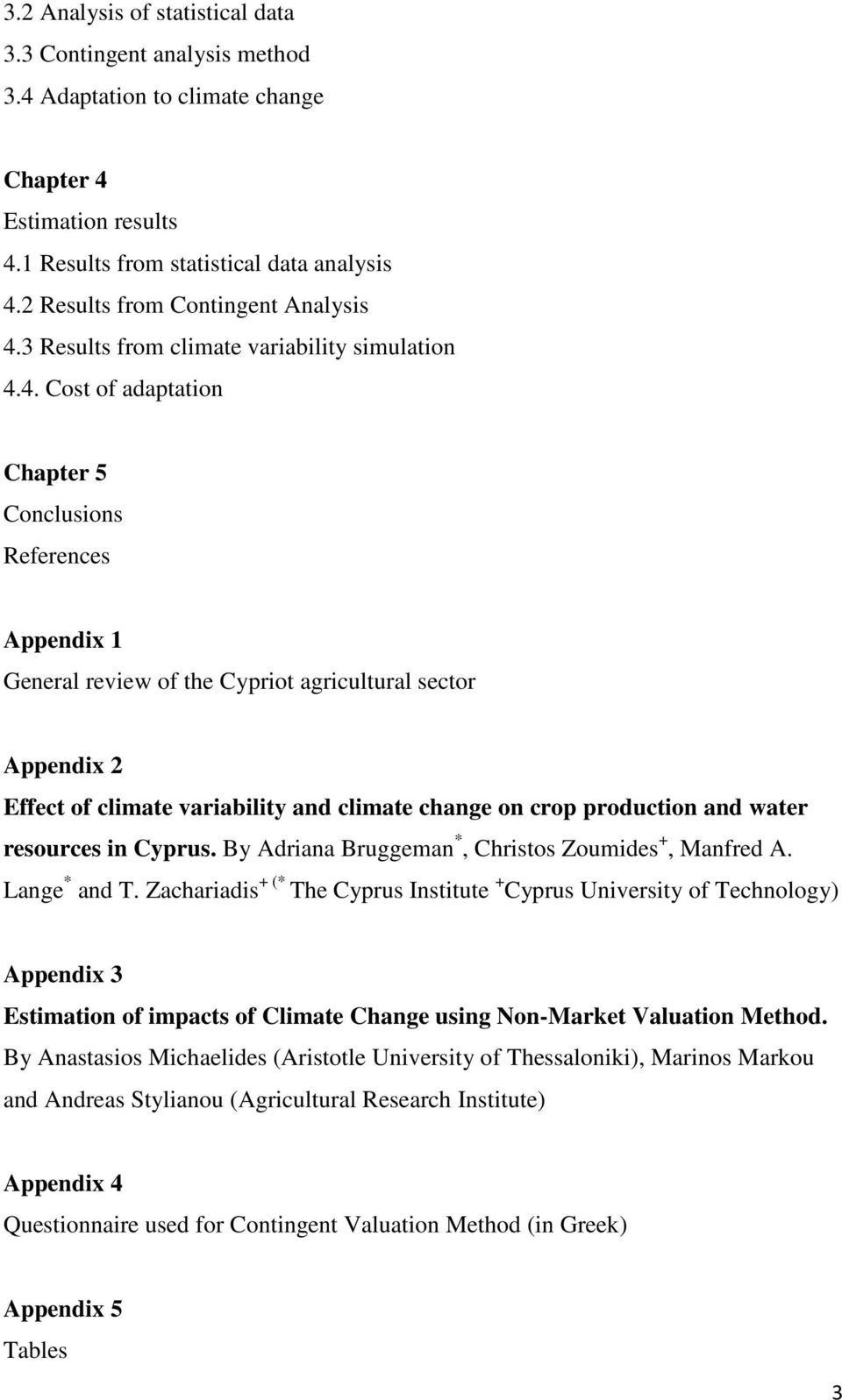 3 Results from climate variability simulation 4.