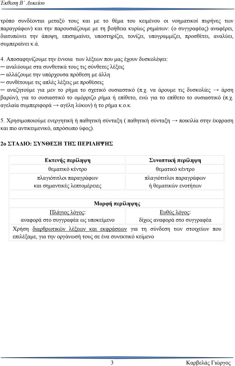 Αποσαφηνίζουμε την έννοια των λέξεων που μας έχουν δυσκολέψει: αναλύουμε στα συνθετικά τους τις σύνθετες λέξεις αλλάζουμε την υπάρχουσα πρόθεση με άλλη συνθέτουμε τις απλές λέξεις με προθέσεις