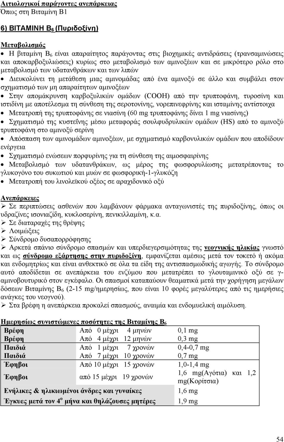 συµβάλει στον σχηµατισµό των µη απαραίτητων αµινοξέων Στην αποµάκρυνση καρβοξυλικών οµάδων (COOH) από την τρυπτοφάνη, τυροσίνη και ιστιδίνη µε αποτέλεσµα τη σύνθεση της σεροτονίνης, νορεπινεφρίνης