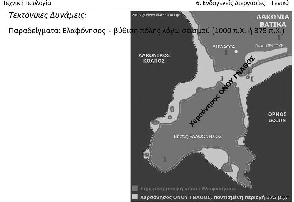 Παραδείγματα: Ελαφόνησος βύθιση