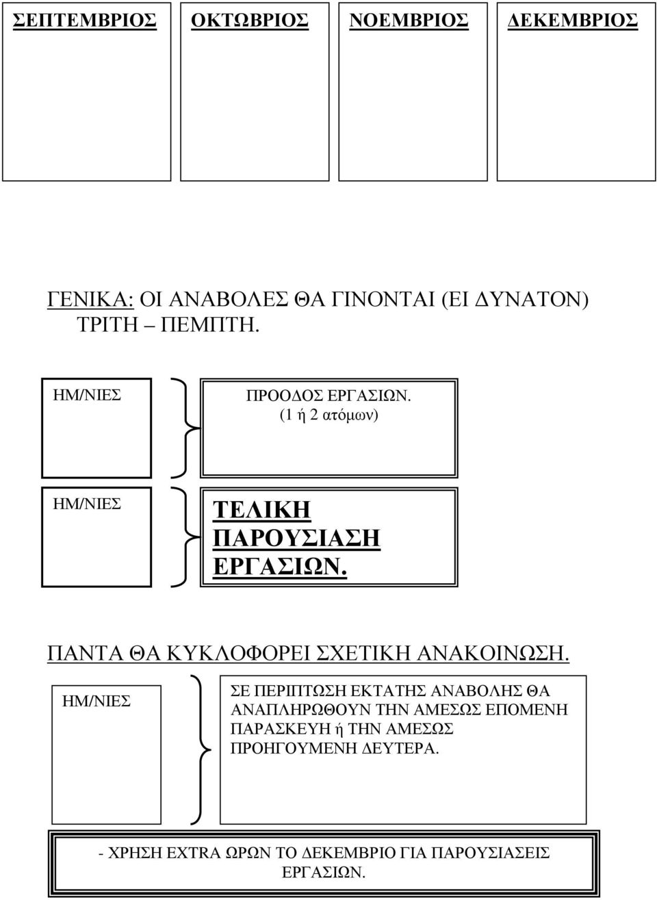 ΠΑΝΤΑ ΘΑ ΚΥΚΛΟΦΟΡΕΙ ΣΧΕΤΙΚΗ ΑΝΑΚΟΙΝΩΣΗ.