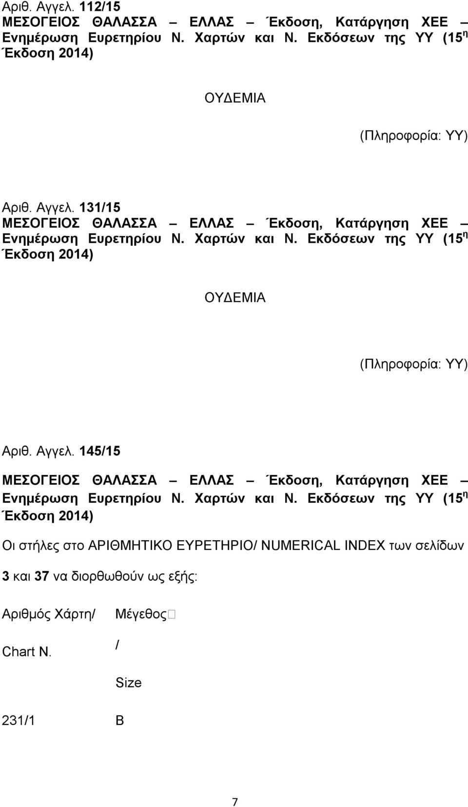 145/15 Οι στήλες στο ΑΡΙΘΜΗΤΙΚΟ ΕΥΡΕΤΗΡΙΟ/