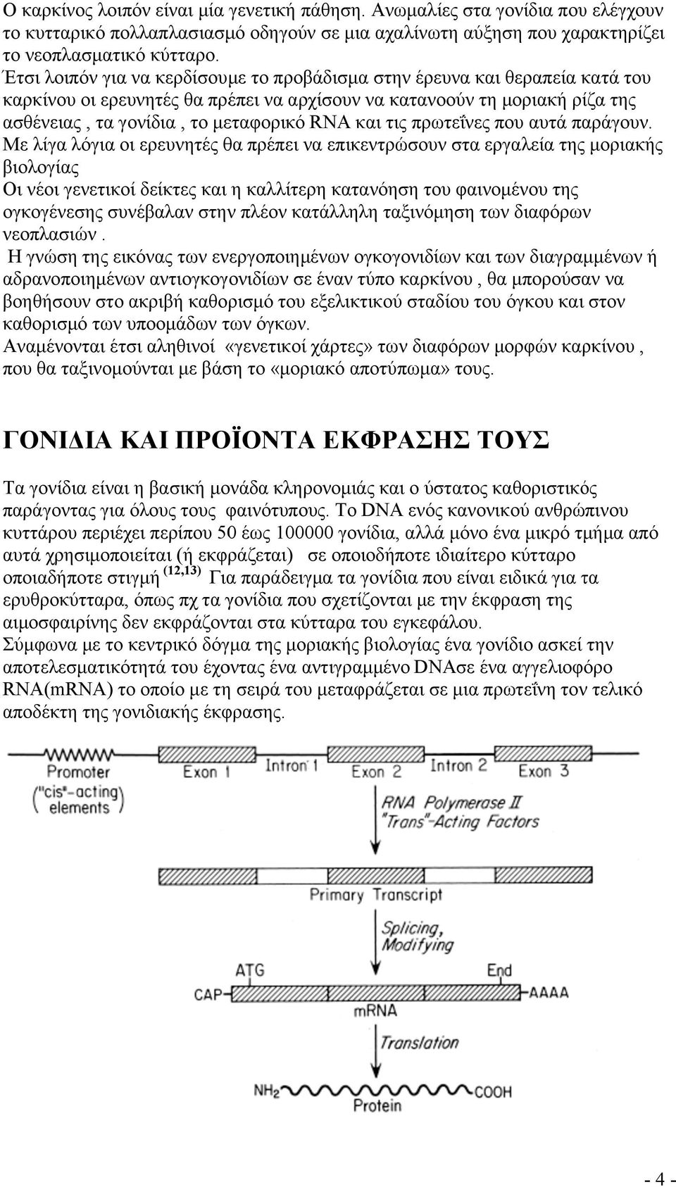 τις πρωτεΐνες που αυτά παράγουν.