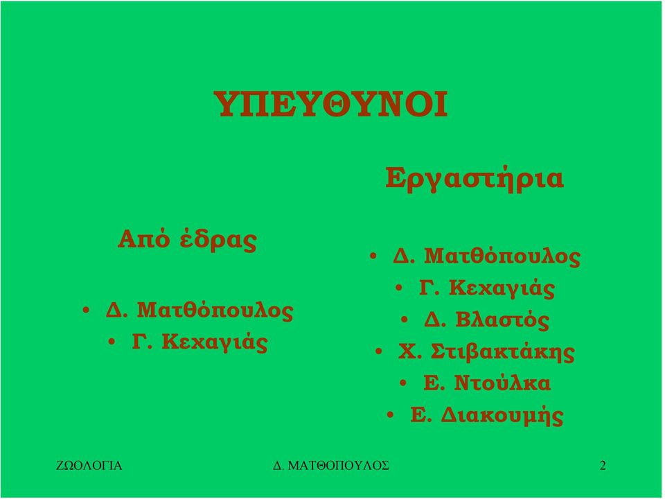 Βλαστός Χ. Στιβακτάκης Ε. Ντούλκα Ε.