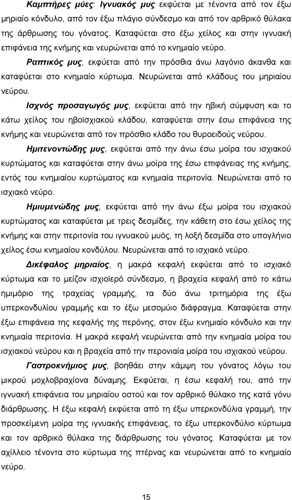 Νευρώνεται από κλάδους του µηριαίου νεύρου.