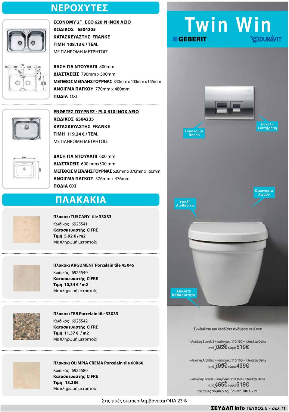 Κωδικός 6504235 Κατασκευαστής FRANKE Τιμή 119,24 / Τεμ.