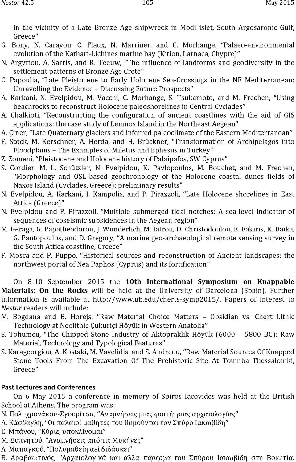 Teeuw, The influence of landforms and geodiversity in the settlement patterns of Bronze Age Crete C.