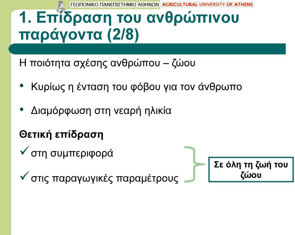 άνθρωπο Διαμόρφωση στη νεαρή ηλικία Θετική επίδραση στη