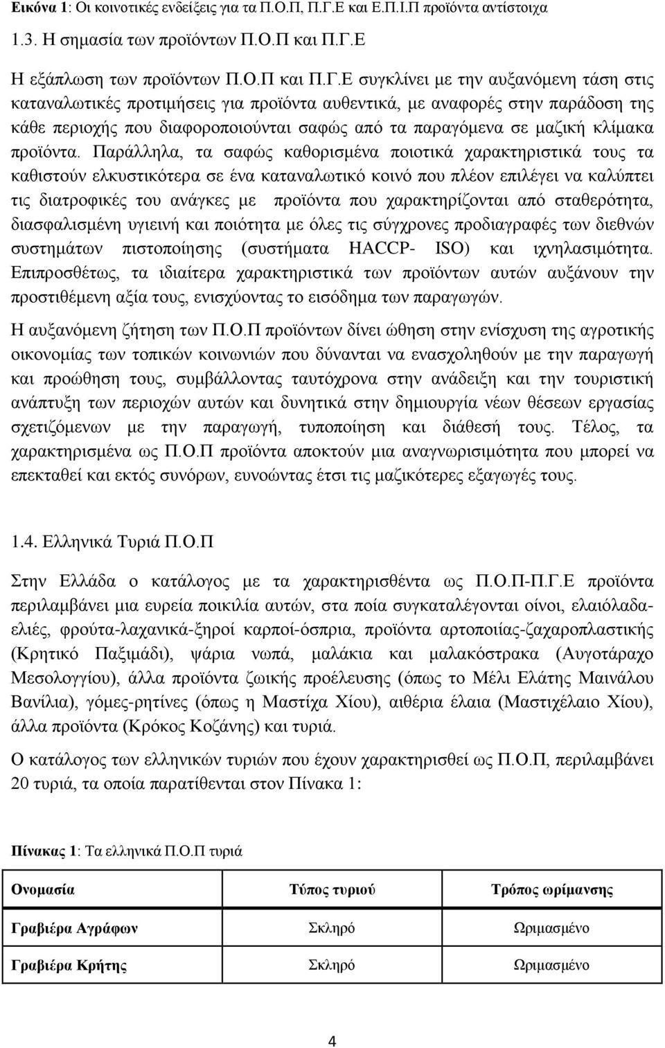 Ε Η εξάπλωση των προϊόντων Π.Ο.Π και Π.Γ.