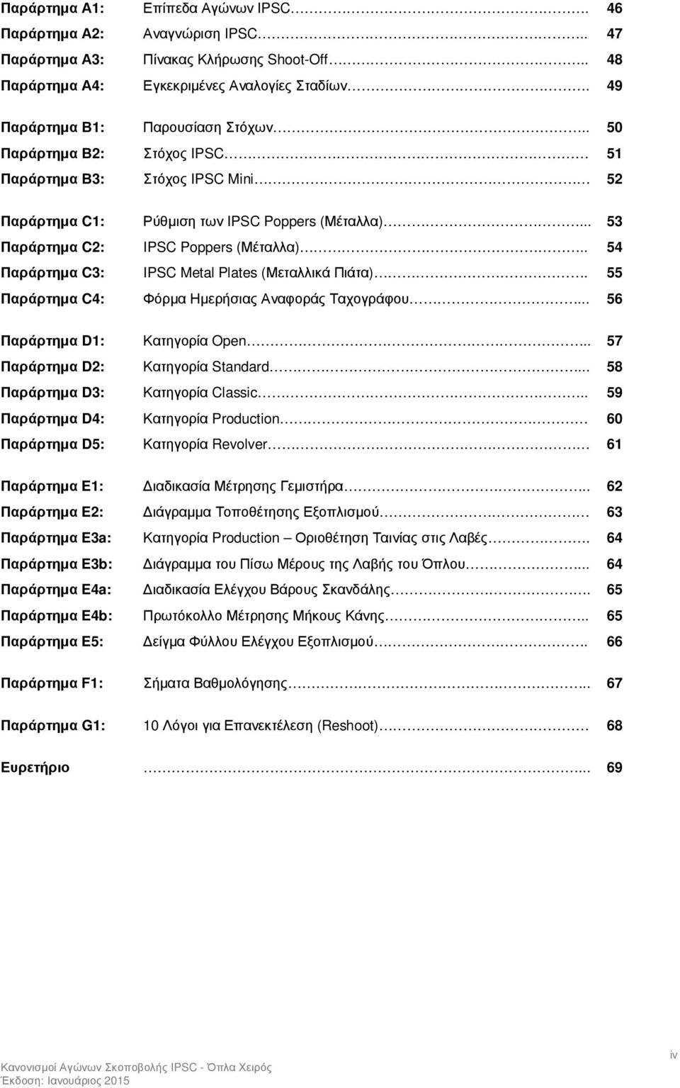. 54 Παράρτηµα C3: IPSC Metal Plates (Μεταλλικά Πιάτα). 55 Παράρτηµα C4: Φόρµα Ηµερήσιας Αναφοράς Ταχογράφου... 56 Παράρτηµα D1: Κατηγορία Open.. 57 Παράρτηµα D2: Κατηγορία Standard.