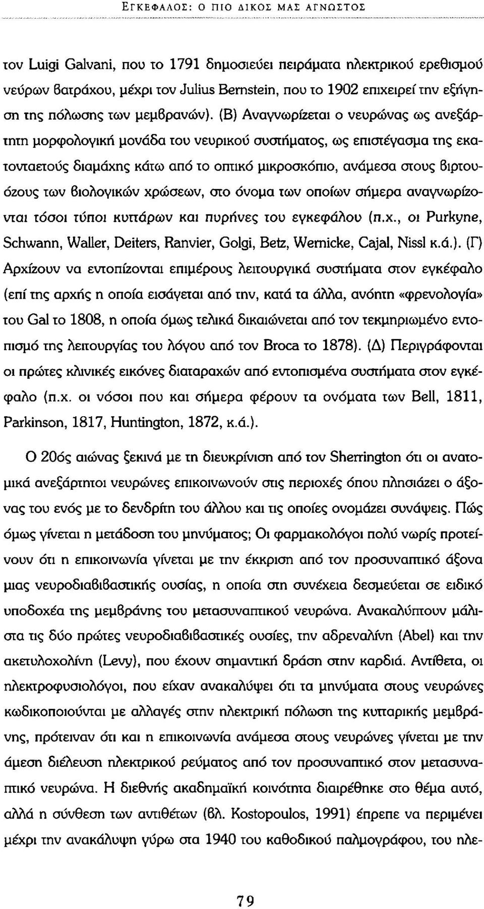 (Β) Αναγνωρίζεται ο νευρώνας ως ανεξάρτητη μορφολογική μονάδα του νευρικού συστήματος, ως επιστέγασμα της εκατονταετούς διαμάχης κάτω από το οπτικό μικροσκόπιο, ανάμεσα στους Βιρτουόζους των