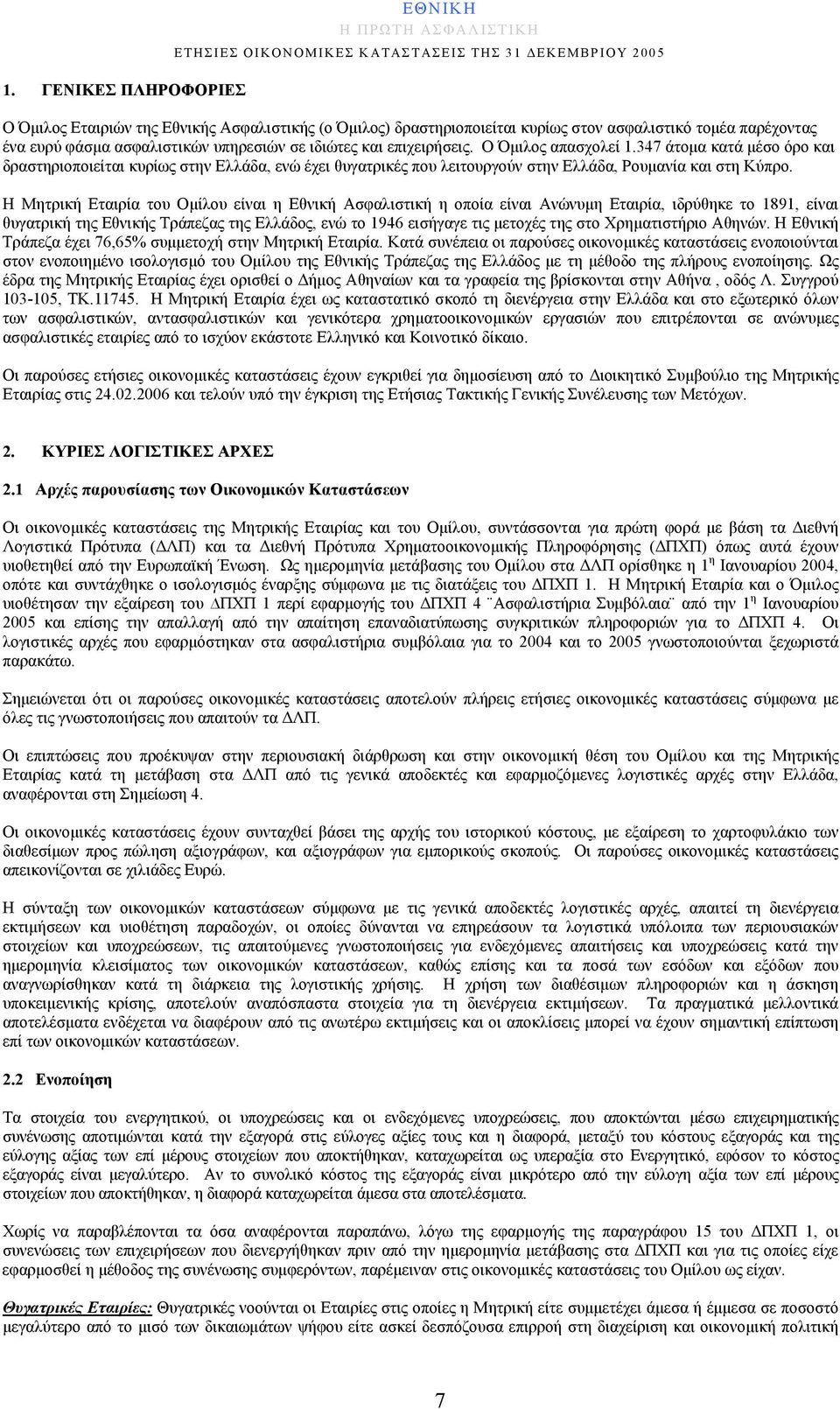 347 άτομα κατά μέσο όρο και δραστηριοποιείται κυρίως στην Ελλάδα, ενώ έχει θυγατρικές που λειτουργούν στην Ελλάδα, Ρουμανία και στη Κύπρο.