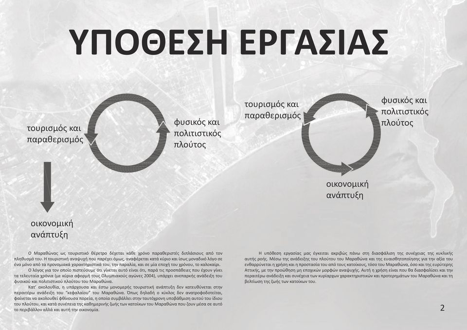 Η τουριστική αναψυχή που παρέχει όμως, αναφέρεται κατά κύριο και ίσως μοναδικό λόγο σε ένα μόνο από τα προνομιακά χαρακτηριστικά του, την παραλία, και σε μία εποχή του χρόνου, το καλοκαίρι.