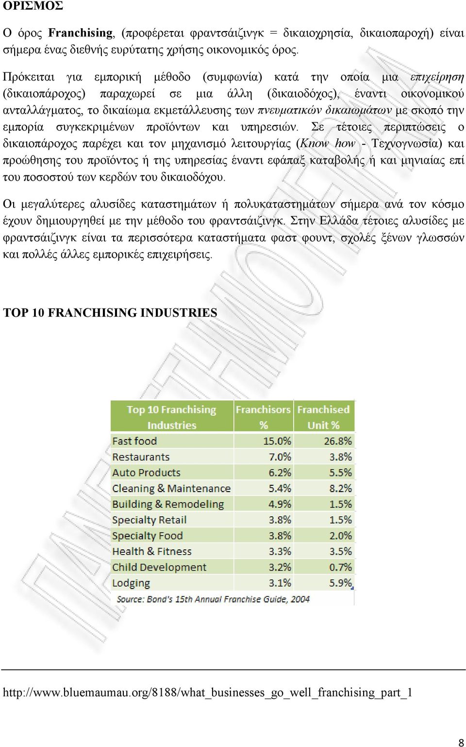 δικαιωµάτων µε σκοπό την εµπορία συγκεκριµένων προϊόντων και υπηρεσιών.