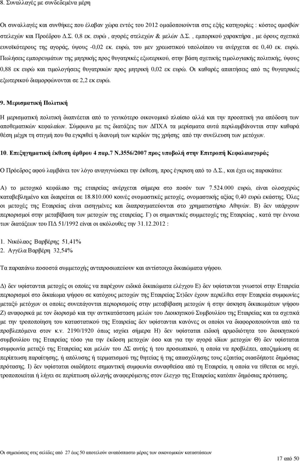 του μεν χρεωστικού υπολοίπου να ανέρχεται σε 0,40 εκ. ευρώ.