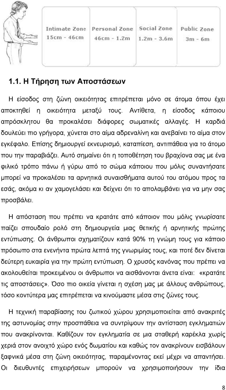 Επίσης δημιουργεί εκνευρισμό, καταπίεση, αντιπάθεια για το άτομο που την παραβιάζει.