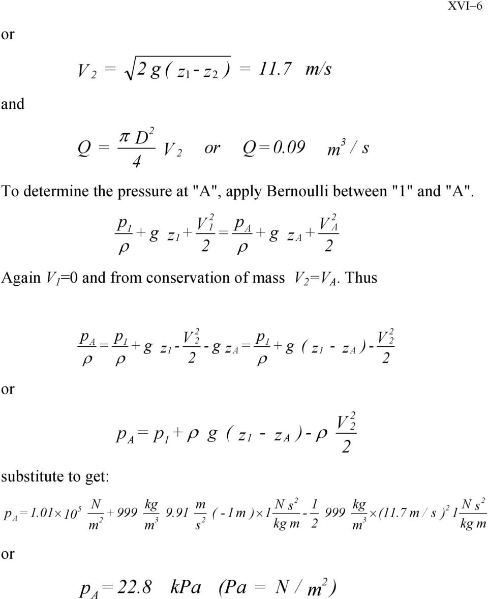 A A + g + A + g + / s Again and from conservation of mass A.