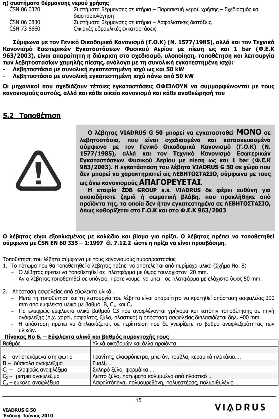 1577/1985), αλλά και τον Τεχνικό Κανονισµό Εσ