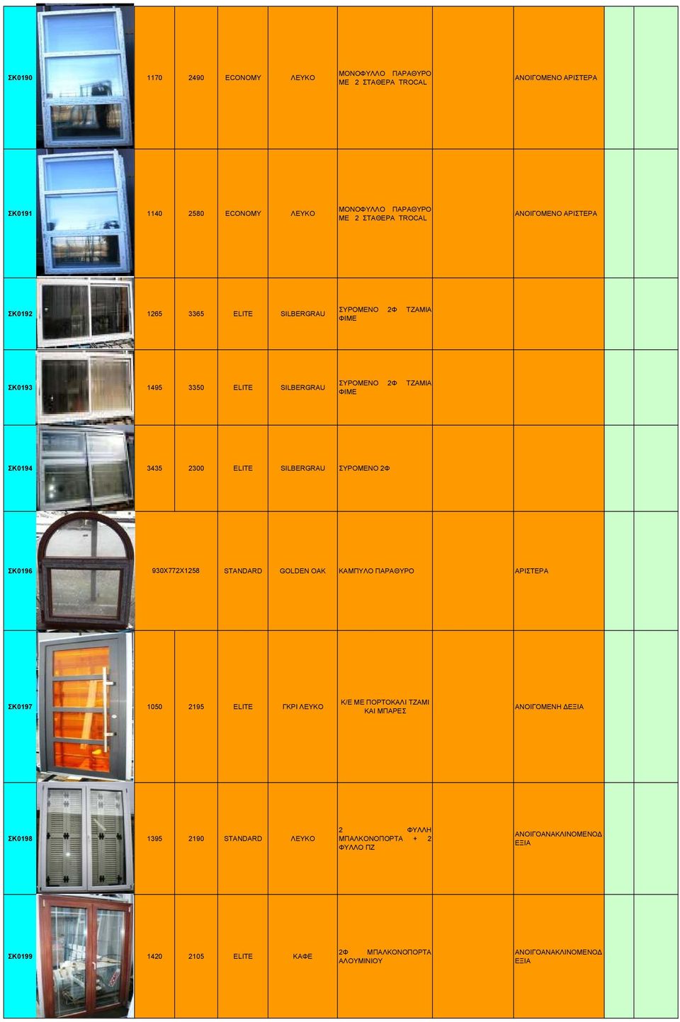 ΦΙΜΕ ΣΚ0194 3435 2300 ELITE SILBERGRAU ΣΥΡΟΜΕΝΟ 2Φ ΣΚ0196 930Χ772Χ1258 STANDARD GOLDEN OAK ΚΑΜΠΥΛΟ ΠΑΡΑΘΥΡΟ ΑΡΙΣΤΕΡΑ ΣΚ0197 1050 2195 ELITE ΓΚΡΙ