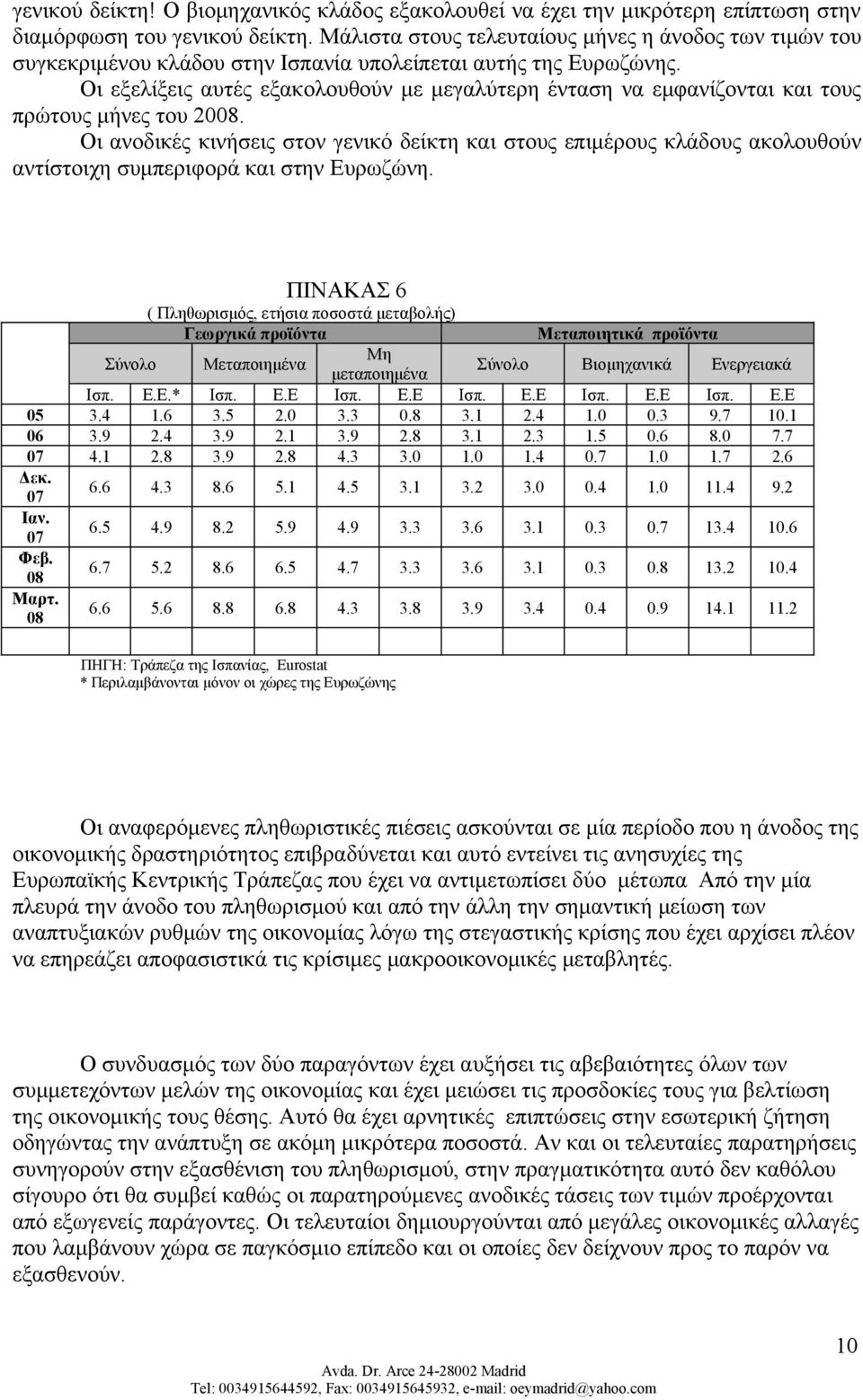 Οι εξελίξεις αυτές εξακολουθούν με μεγαλύτερη ένταση να εμφανίζονται και τους πρώτους μήνες του 2008.