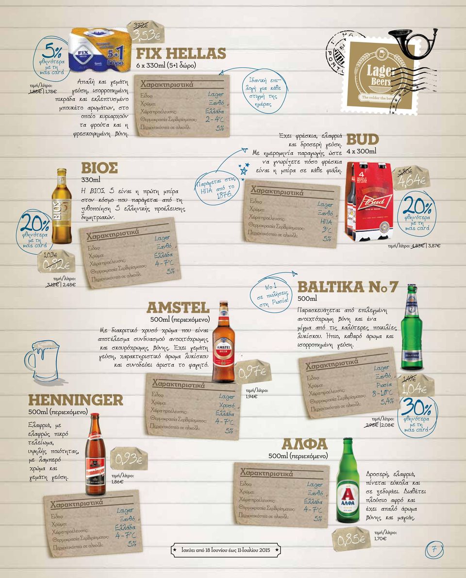 Η ΒΙΟΣ 5 είναι η πρώτη μπίρα στον κόσμο που παράγεται από τη ζυθοποίηση 5 ελληνικής προέλευσης δημητριακών.