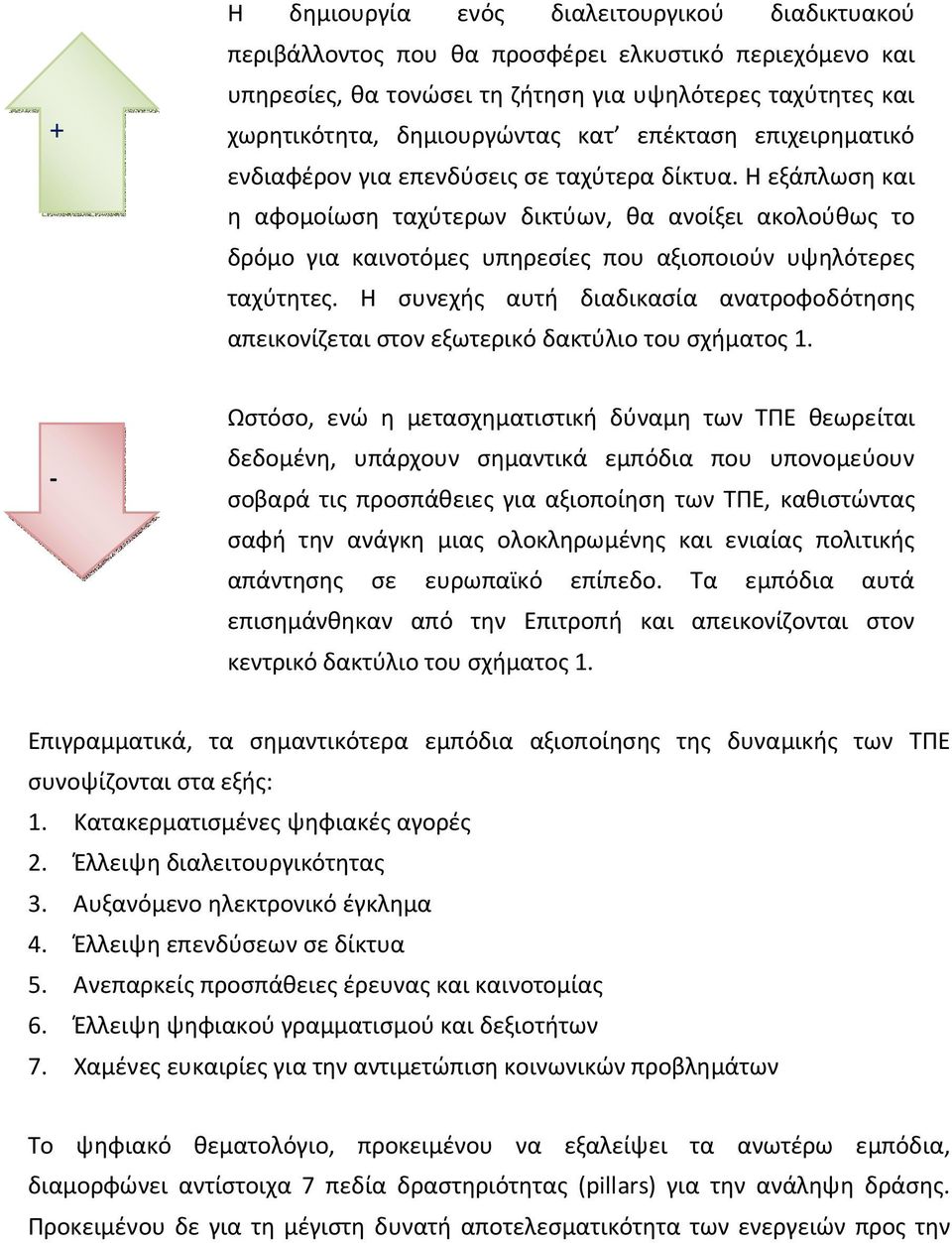 Η εξάπλωση και η αφομοίωση ταχύτερων δικτύων, θα ανοίξει ακολούθως το δρόμο για καινοτόμες υπηρεσίες που αξιοποιούν υψηλότερες ταχύτητες.