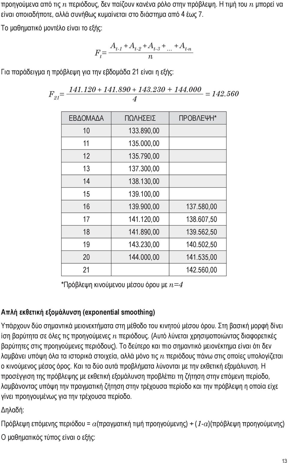 560 ΕΒΔΟΜΑΔΑ ΠΩΛΗΣΕΙΣ ΠΡΟΒΛΕΨΗ* 10 133.890,00 11 135.000,00 12 135.790,00 13 137.300,00 14 138.130,00 15 139.100,00 16 139.900,00 137.580,00 17 141.120,00 138.607,50 18 141.890,00 139.562,50 19 143.