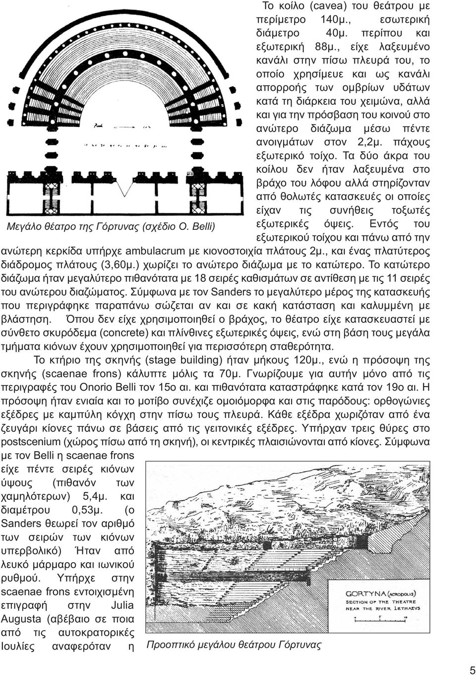 πέντε ανοιγμάτων στον 2,2μ. πάχους εξωτερικό τοίχο.